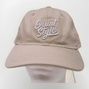 Grunt Style Tan Baseball Cap Logo Hat Adjustable OSFA NWT